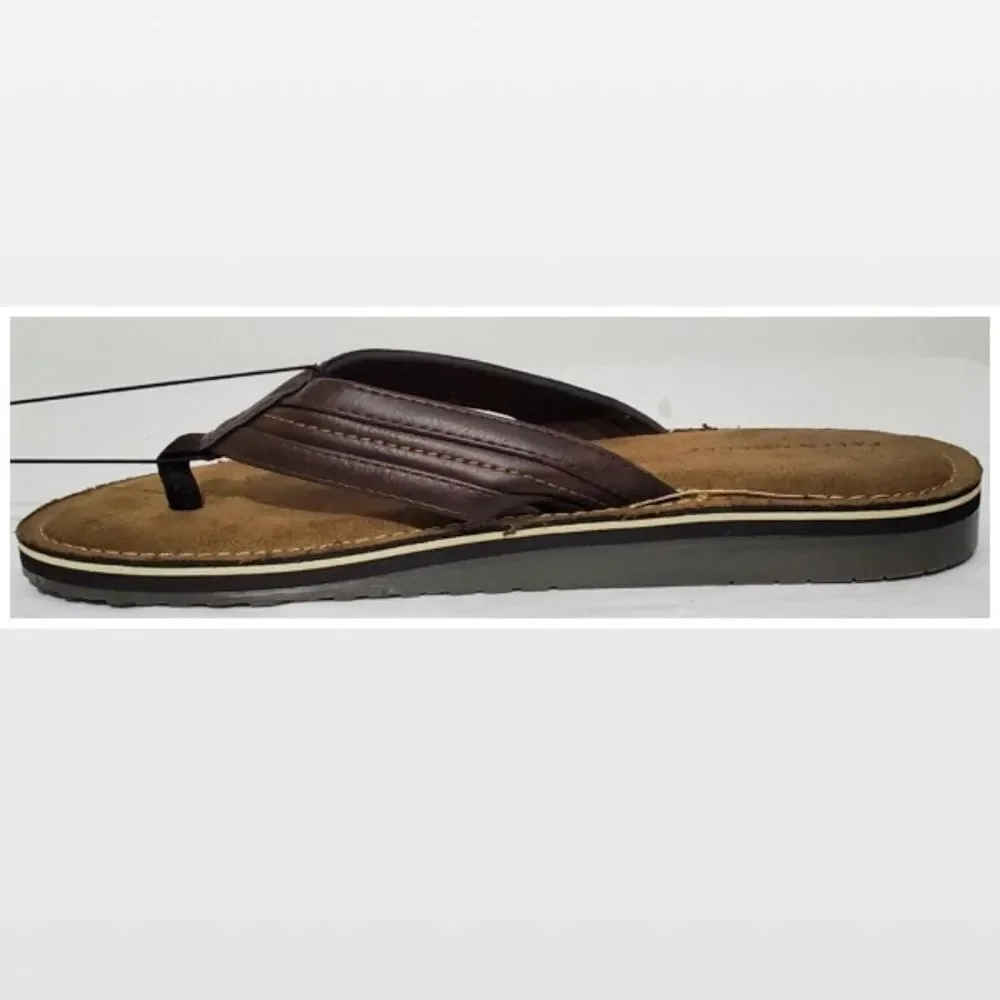 New Falls Creek Mens Flip Flops Shoes Outdoor Brown Tan Size 9 Slip On